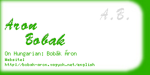 aron bobak business card